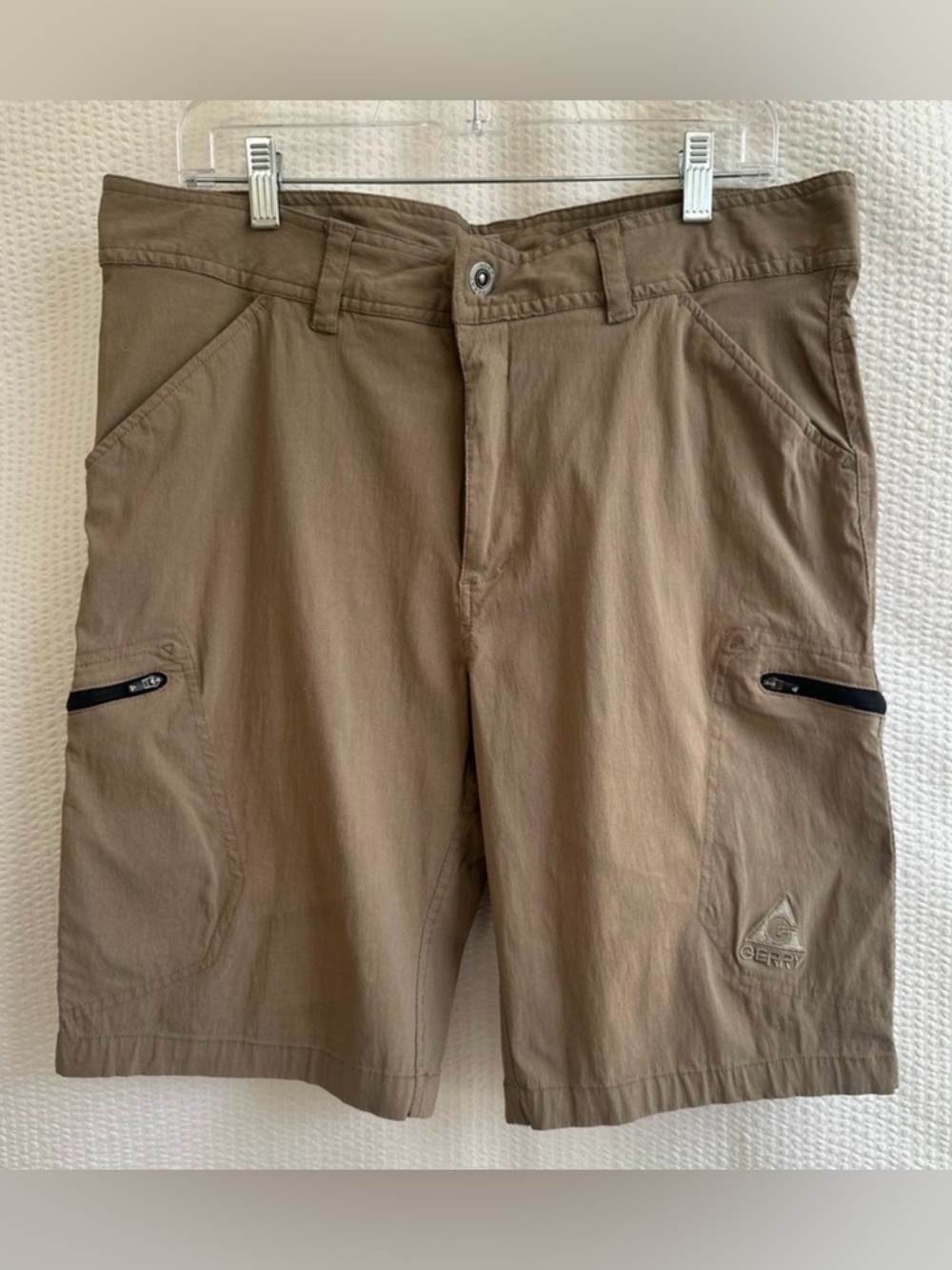Gerry Cargo Hiking Shorts Men’s Size 36 Tan Stretch Outdoor Travel Performance